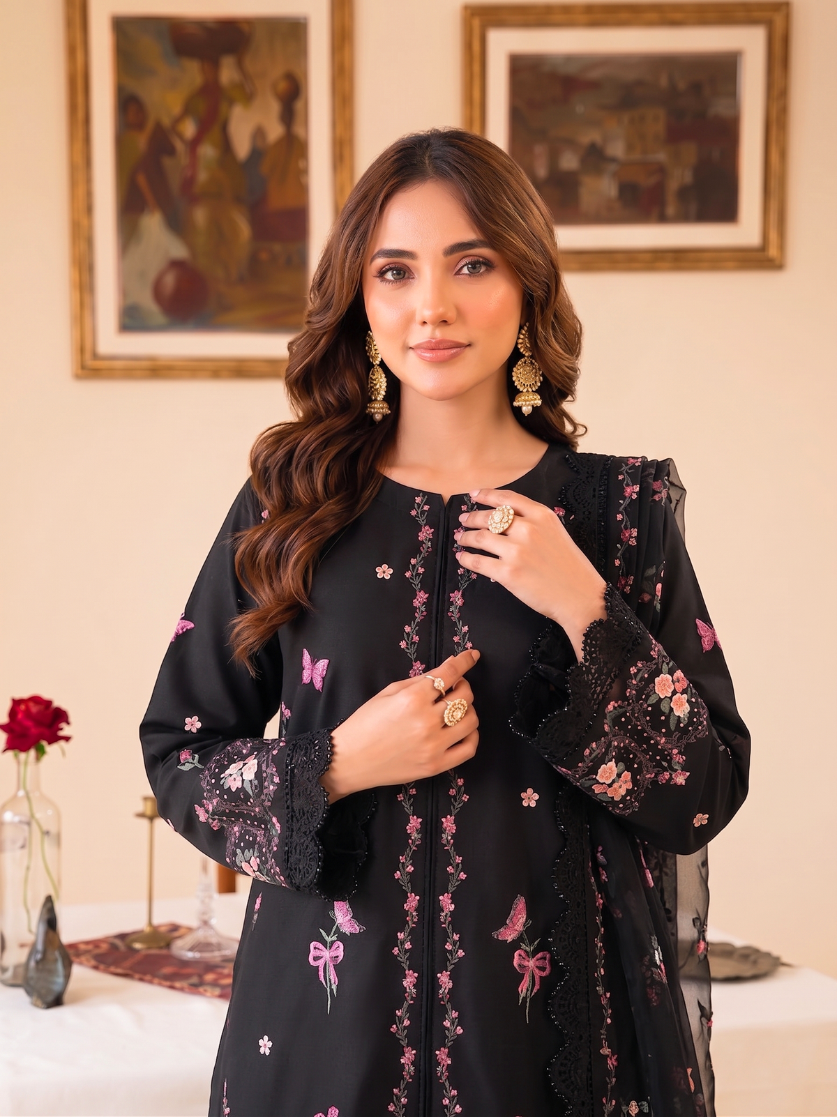 FLORAL NOIR | 3PC UNSTITCHED