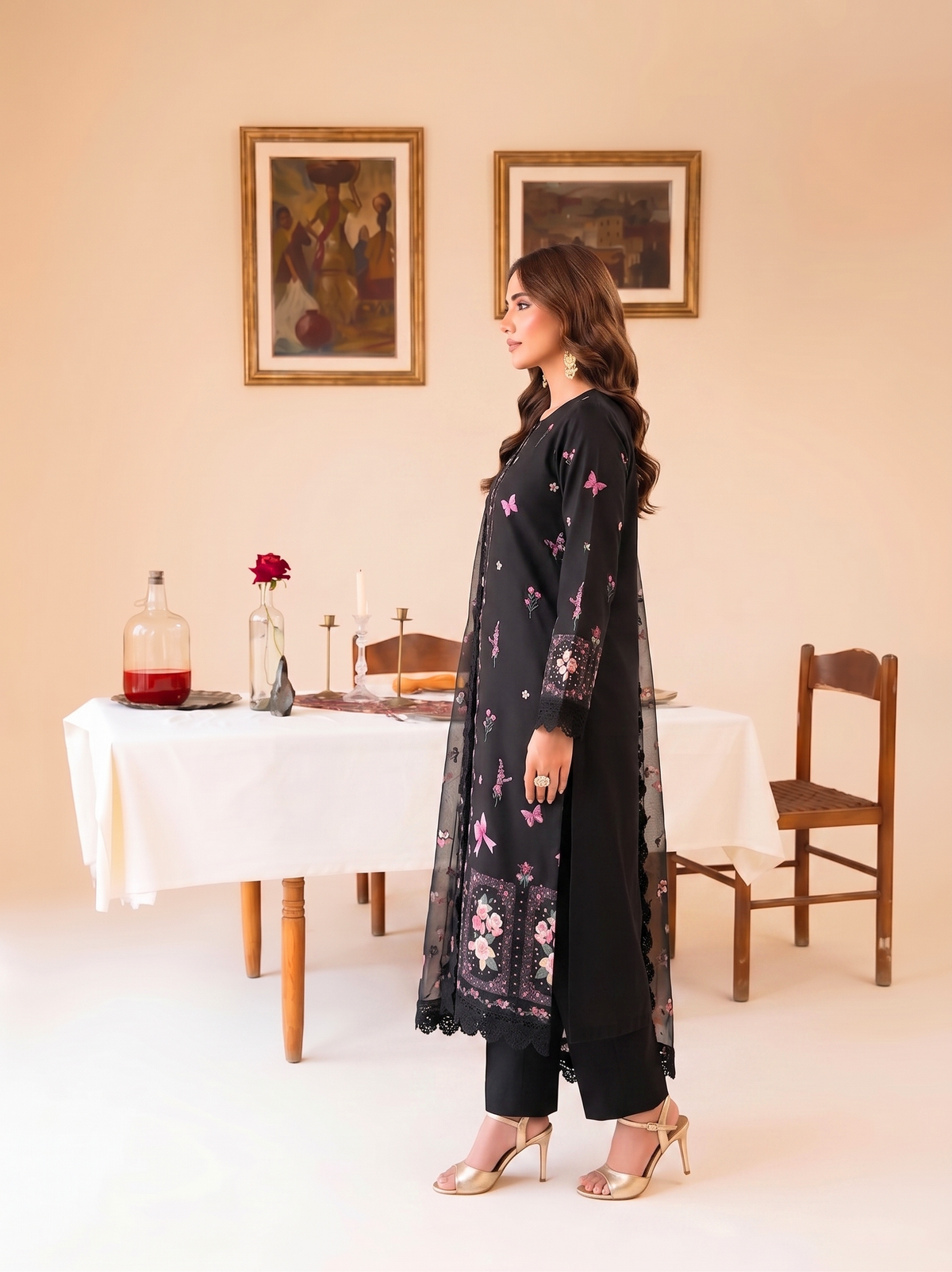 FLORAL NOIR | 3PC UNSTITCHED