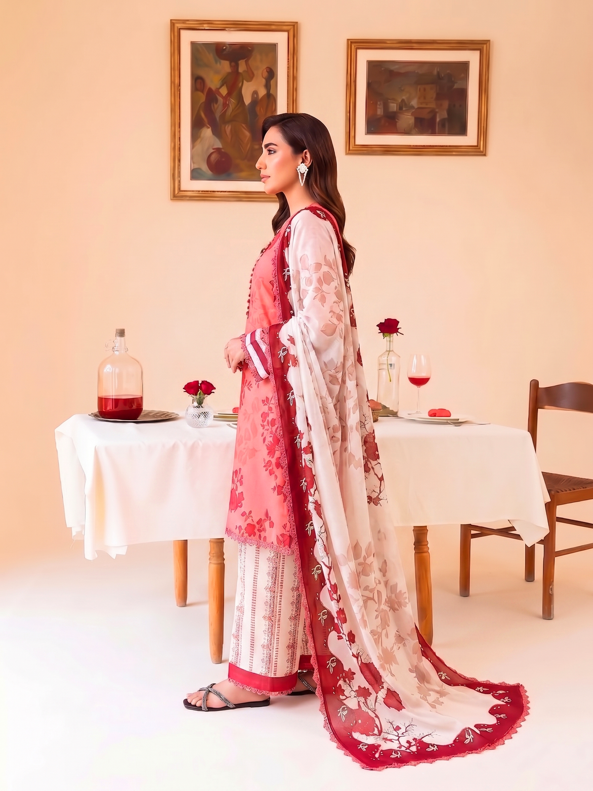 CORAL ROSE | 3PC UNSTITCHED